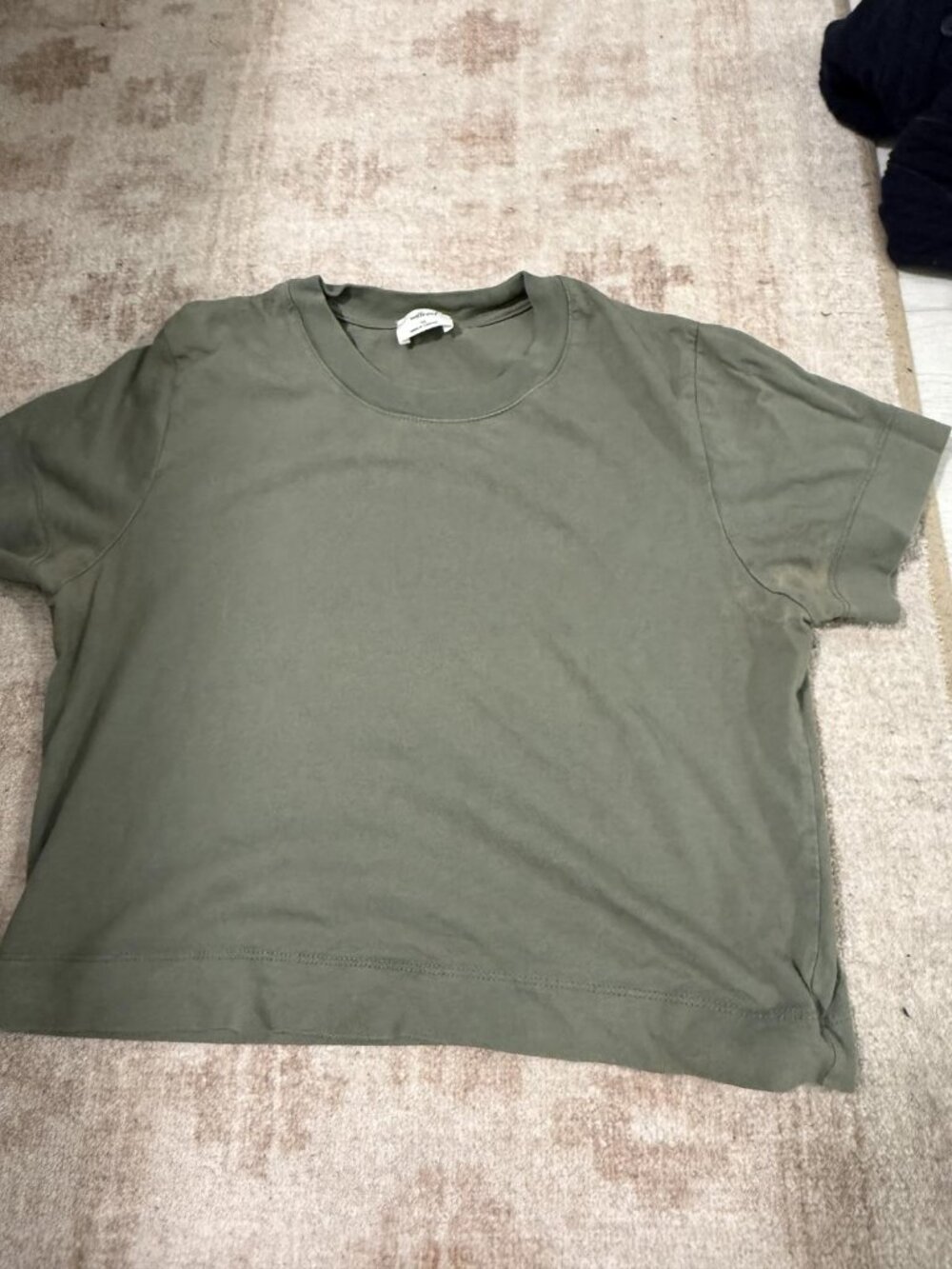 Aritzia Wilfred Olive Cropped Short-Sleeve Tee Size XS